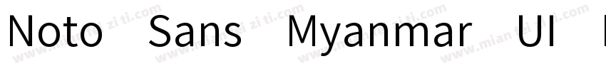 Noto Sans Myanmar UI Bold字体转换
